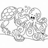 Sea Life Coloring Pages Printable Getcolorings Color sketch template