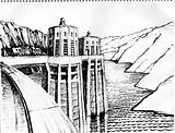 Dam Drawing Hoover Sketches Drawings Paintingvalley sketch template