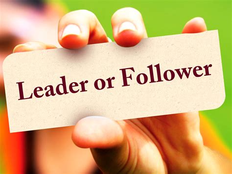 leader  follower leading  kindness