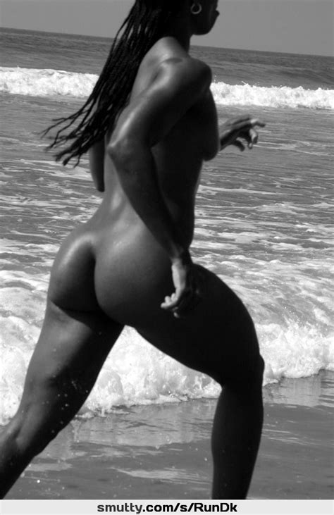 running the beach nude model africanamerican