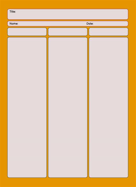 printable blank  column chart