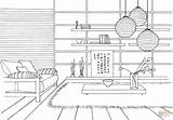 Coloring Room Japanese Pages Style Printable Supercoloring Interior House Drawing Paper Version sketch template