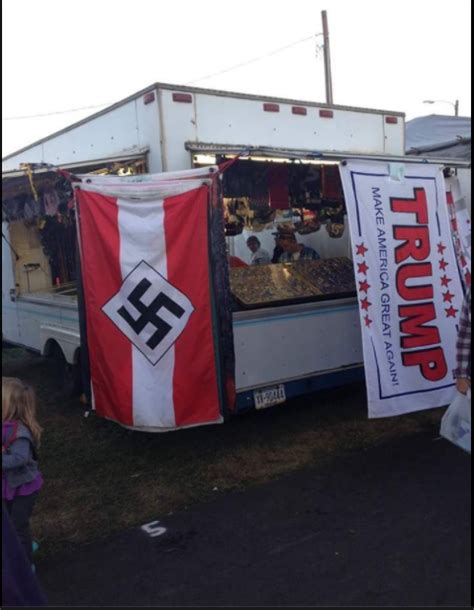 nazi flag flies next to trump flag at fair officials expel the vendor