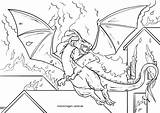 Drachen Drache Ausmalen Malvorlage Fabelwesen Ausmalbild Smok Feuerdrache Kinderbilder Smoki Kolorowanki Ogniem Druku sketch template