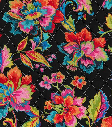 double faced quilt fabric rainbow floral joann