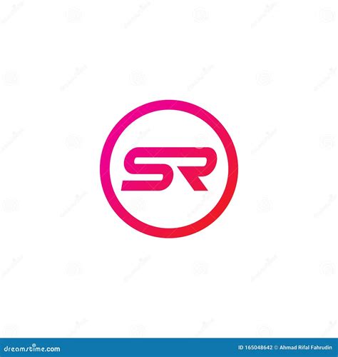 sr logo initials modern sr logotype stock vector illustration  identity company