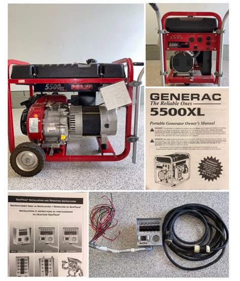 Generac 5500 Xl Portable Gas Generator With Wheels More Basking