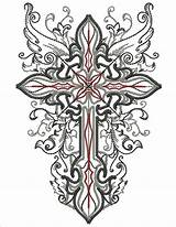 Cross Designs Wings Crosses Embroidery 5x7 Machine Winged Hoop 4x4 Option Options Choose Size Coloring Sewswell sketch template
