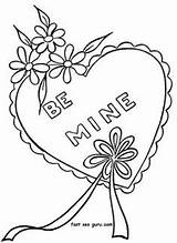 Coloring Pages Heart Valentines Print Mine Kids Valentine Printable Happy Total Views 1185 sketch template