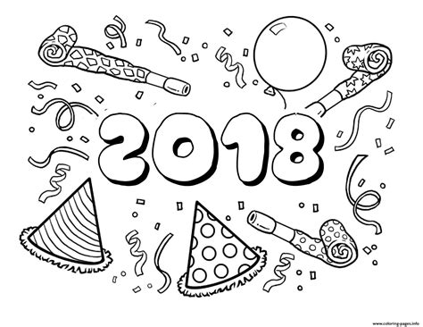 happy  year coloring pages printable