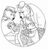 Bears Goldilocks Three Coloring Drawing Goldylocks Pages Getdrawings Getcolorings sketch template
