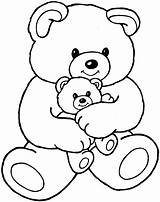 Teddy Bear Coloring Pages Cute Kids Printable Baby Colouring Color Bears Sheet Print Girl Book Procoloring Big sketch template