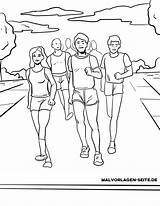 Malvorlage Marathonlauf Leichtathletik Laufen Großformat öffnen sketch template