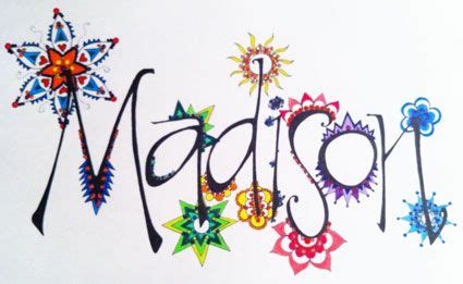 madison complete  color painted letters  art lettering design
