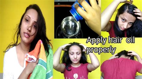 how to apply hair oil properly step by step hair oiling with massage