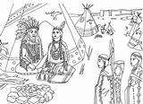 Coloring Pages Native Adults American Indians Americans Kids Colouring Printable Adult Tipi Princess sketch template