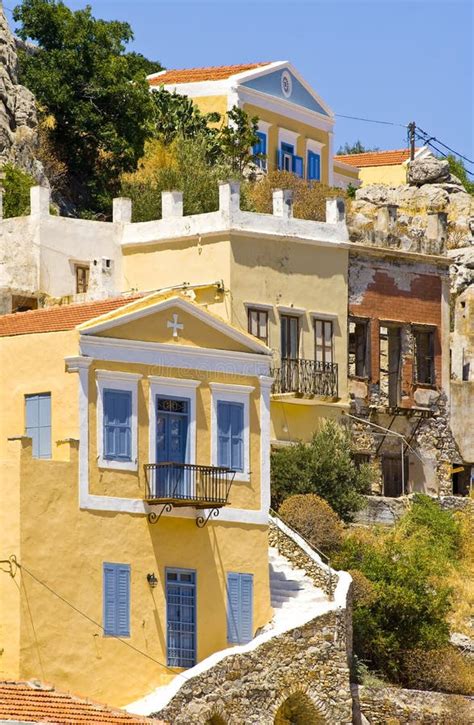 greek houses stock image image  greece gialos mediterranean