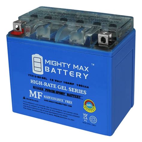 mighty max battery  volt  ah  cca gel rechargeable sealed lead acid battery ytx bsgel