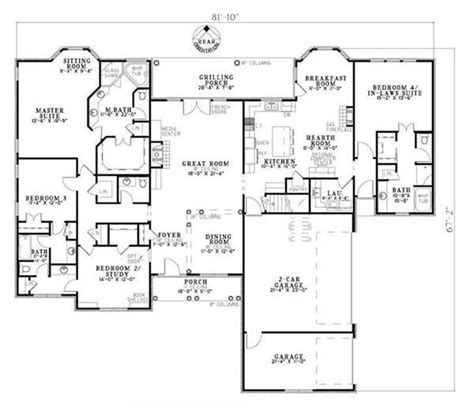 bedroom house plans  inlaw suite  home plans design