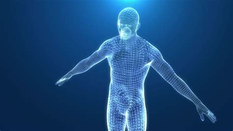 digital motion graphic   virtual  running male  medical  scientific research data