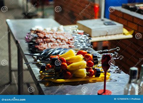 trade  street food meat baked goods barbecue  holiday stock