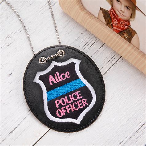 personalized  junior police officer badge  children