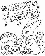Coloring Easter Card Happy Pages Printable Cards Print Greeting Topcoloringpages Bunny Children sketch template