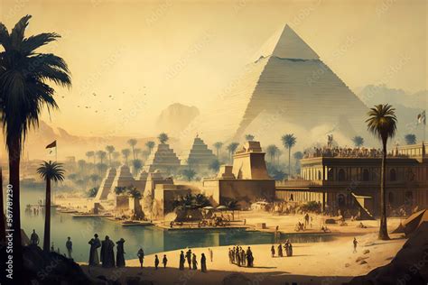 ancient egypt civilization people  workers building pyramids