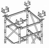 Scaffolding Drawing System Tower Getdrawings sketch template