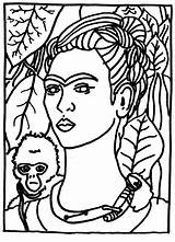 Kahlo Sparrow sketch template