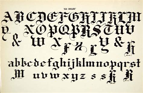 print  english typeface alphabet letter art fancy graphic frank atkinson ebay