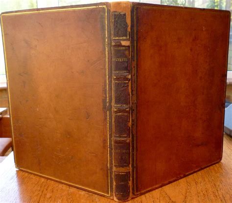 de rerum natura libri sex 1824 leather binding by titi lucretii