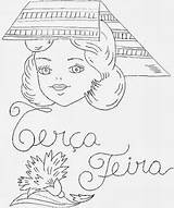 Semaninha Meninas Riscos sketch template