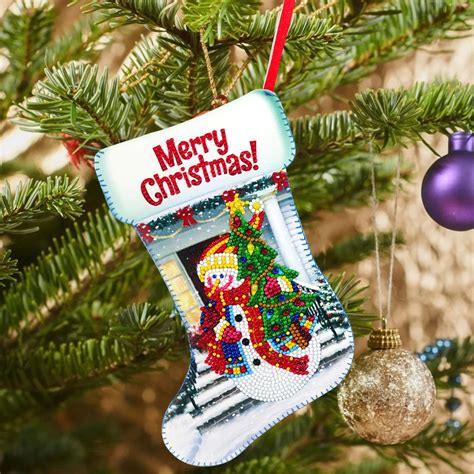 kerst kousen diy diamant schilderen art ambachten niet geweven stof ornamenten kerstboom sokken