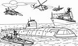 Warship sketch template