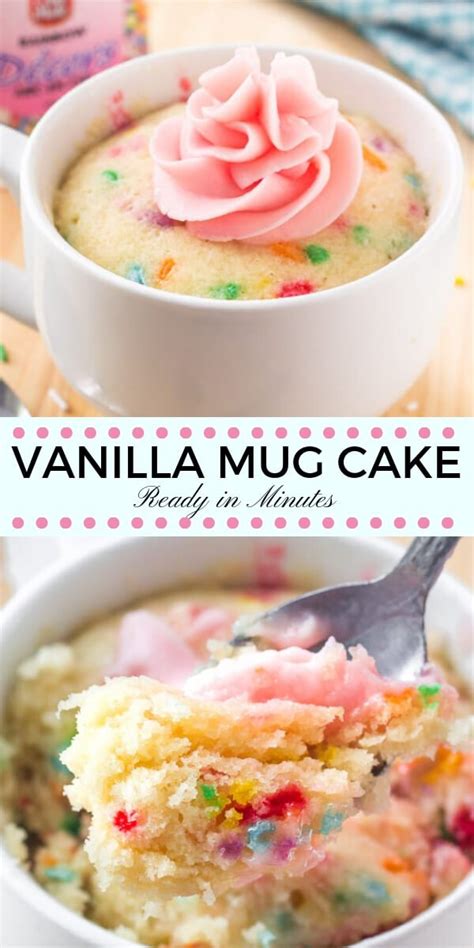 vanilla mug cake moist flavorful cake  ready  minutes
