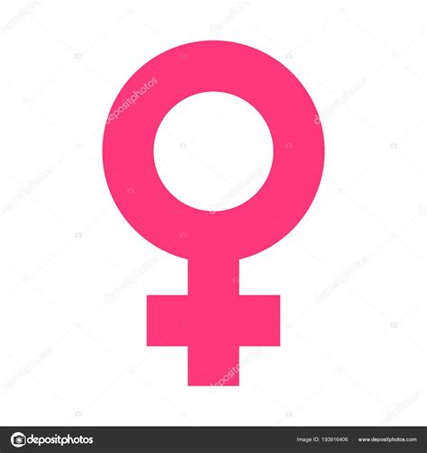 Female Sex Symbol Vector Icon In Flat Style Women Gender Illust Stock