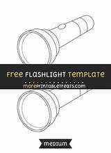 Flashlight Isometric sketch template
