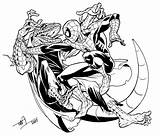 Lizard Man Vs Spider Spiderman Coloring Drawing Amazing Deviantart Pages Cartoon Getdrawings Favourites Add sketch template