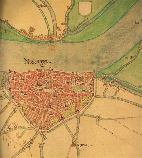 nijmegen plattegrond van  van jacob van deventer stadsplattegronden kaarten antieke kaarten