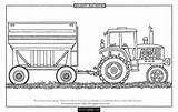 Tractor Coloring Pages Trailer Printable Farm Colouring Tractors Truck Print Choose Board Equipment Kids Ecoloringpage sketch template