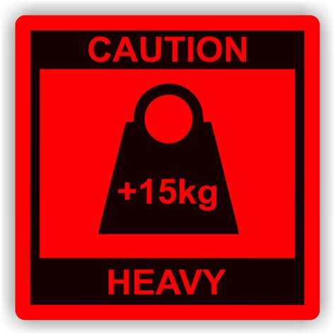 versandetikett caution kg heavy