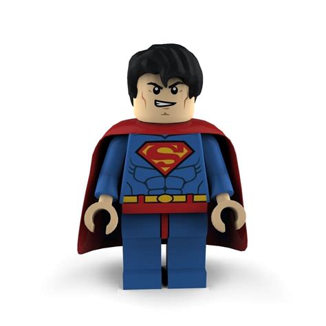 superman lego  model cgtrader