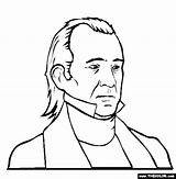 Polk James Coloring Pages President Presidents Thecolor sketch template