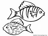 Fish Drawing Simple Kids Coloring Pages Cartoon Drawings Toddlers Templates Printable Library Clipart sketch template
