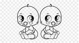 Coloring Baby Pages Twin Babies Girl Human Clipart sketch template
