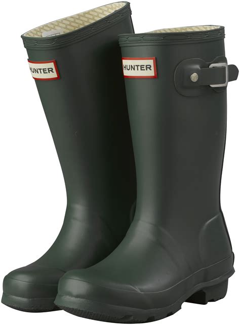 kids hunter wellies green original rubber rain wellington boots assorted sizes ebay