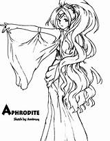 Aphrodite Kidsplaycolor Adult Dessiner Colorier Mythologie Coloriage sketch template