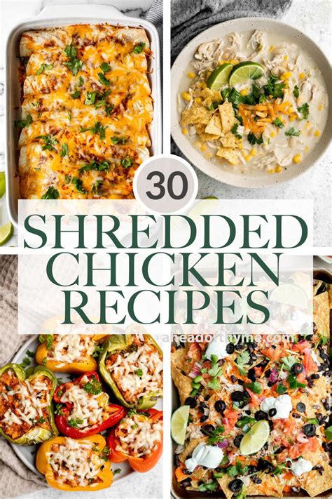 shredded chicken recipes   thyme