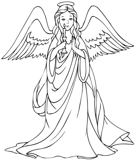 printable angel coloring pages  kids